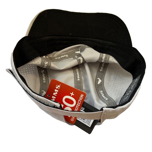 Simms Fishing Hat 50+ UPF Womens SB Light Gray NWT New Super light Perforated - Picture 5 of 8
